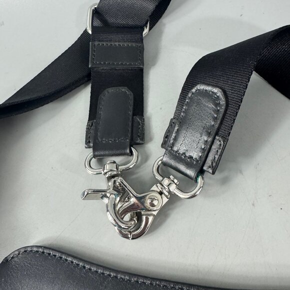 Cole Haan Black Nylon with Black Leather Accents Briefcase Adjustable Strap - Picture 5 of 8